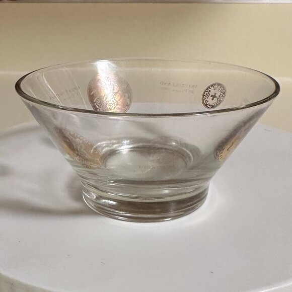 Clear Glass Bowl with Gold Accents - Picture 4 of 16